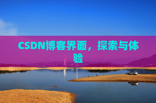 CSDN博客界面，探索与体验